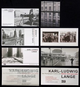Einladungskarten zu Langes Ausstellungen in Berlin, Herbst 2014