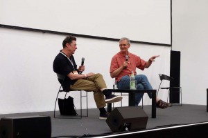 on stage: Gerry Badger, Martin Parr